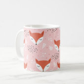 Niedliches Fuchs-nahtloses Muster, Wolfshandwald Kaffeetasse (Vorderseite Links)