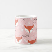 Niedliches Fuchs-nahtloses Muster, Wolfshandwald Kaffeetasse (Mittel)