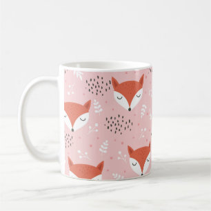 Niedliches Fuchs-nahtloses Muster, Wolfshandwald Kaffeetasse