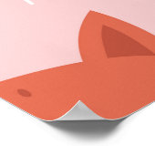 Niedliches Fuchs-nahtloses Muster, Wolfshandwald Poster (Ecke)