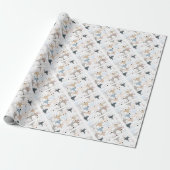 Niedliches Fuchs- oder Wolfmuster des Geschenkpapier (Ungerollt)