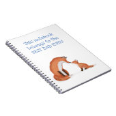 Niedliches Fuchs- und Cam-Notebook "Best Vater Eve Notizblock (Rechte Seite)