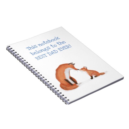 Niedliches Fuchs- und Cam-Notebook "Best Vater Eve Notizblock (Rechte Seite)