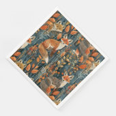 Niedliches Fuchsmuster Serviette (Ecke)