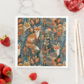 Niedliches Fuchsmuster Serviette (Beispiel)