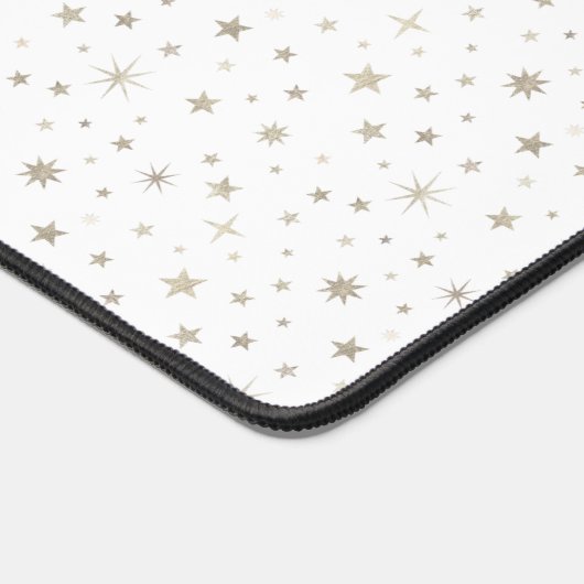 Niedliches Fun Gender Neutral Silver Star Muster W Schreibtischunterlage (Ecke)