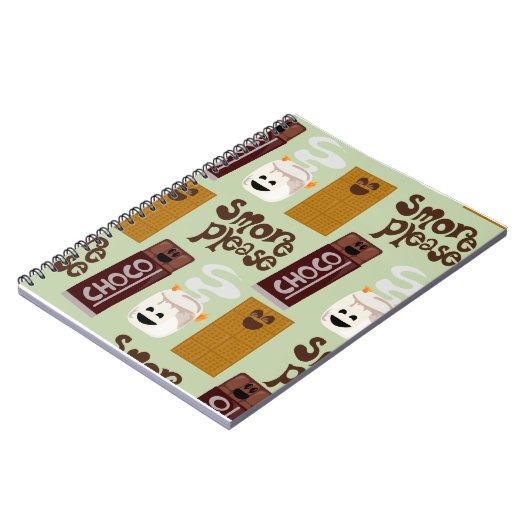 Niedliches Fun Smore Ingredients-Muster Notizblock (Linke Seite)