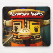 Niedliches Fun Wood Kachina Face Foto Erlebnis war Mousepad (Vorne)