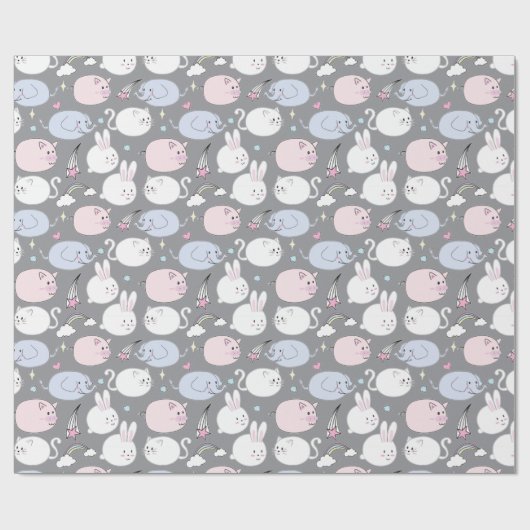 Niedliches Funny Animes Wrapping Paper Geschenkpapier (Flach)