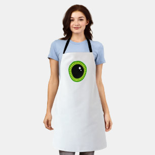Niedliches Funny Big Green Eyeball Schürze