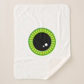 Niedliches Funny Big Green Eyeball Sherpadecke (Vorderseite)