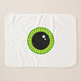 Niedliches Funny Big Green Eyeball Sherpadecke