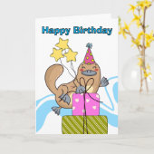 Niedliches Funny Birthday Platypus Party Karte (Gelbe Blume)