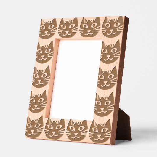 Niedliches Funny Cat Pattern Geätzte Rahmen (Links)