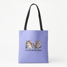 Niedliches Funny Cat Theme Light Blue Tasche