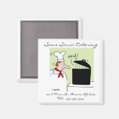 Niedliches Funny Catering Business Card Magnet (Vorderseite/Rückseite)