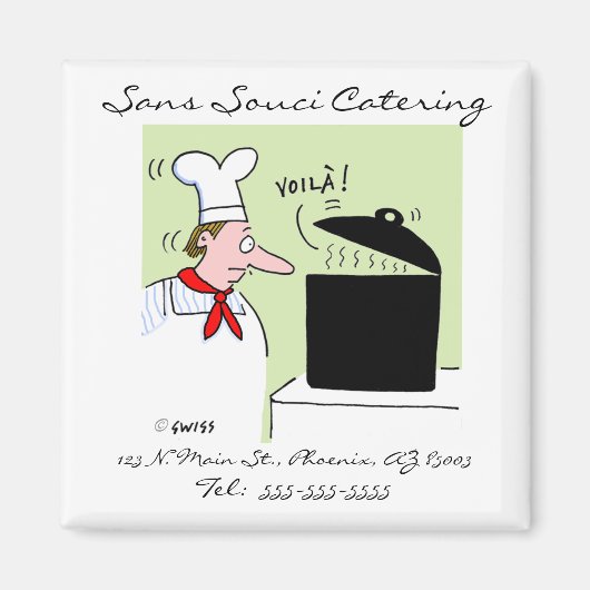 Niedliches Funny Catering Business Card Magnet (Vorne)
