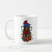 Niedliches Funny Chicken Head Weihnachtslicht Kaffeetasse (Links)