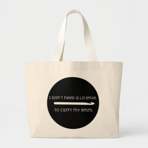 Niedliches Funny Crochet 9 mm Hook Sprichwort Jumbo Stoffbeutel