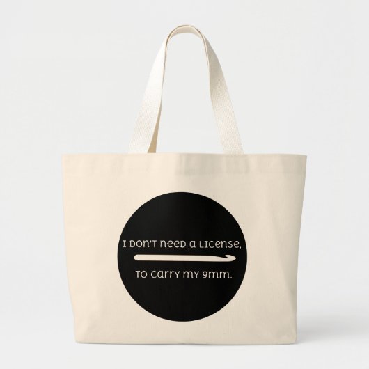 Niedliches Funny Crochet 9 mm Hook Sprichwort Jumbo Stoffbeutel (Vorne)