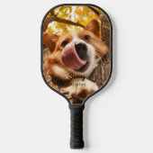 Niedliches Funny Dog Foto Pickleball Schläger (Vorderseite)