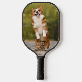 Niedliches Funny Dog Foto Pickleball Schläger (Rückseite)