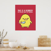 Niedliches Funny Duckling Zitat Sprichwort Poster (Küche)