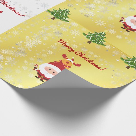 Niedliches Funny Elegante Rudolph Geschenkpapier (Ecke)