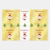 Niedliches Funny Elegante Rudolph Geschenkpapier Set (Vorderseite 3)