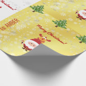 Niedliches Funny Elegante Rudolph Santa Personalis Geschenkpapier (Ecke)