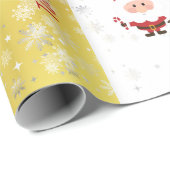 Niedliches Funny Elegante Rudolph Santa Personalis Geschenkpapier (Rolleneckpunkt)