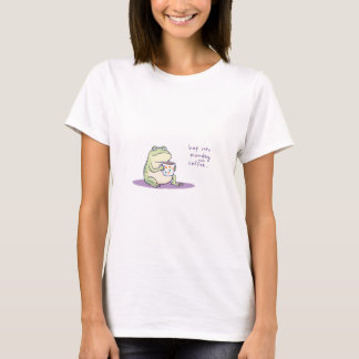 Niedliches Funny Frog Coffee Shirt für Frauen