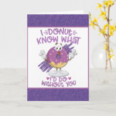 Niedliches Funny Happy Geburtstag Doughnut Donut Karte (Gelbe Blume)