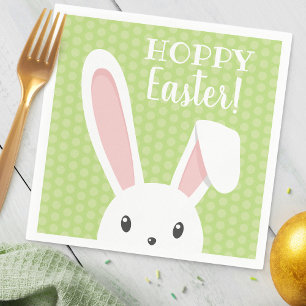 Niedliches Funny Happy Osterfest Bunny Green Sprin Serviette