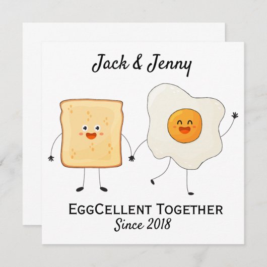 Niedliches Funny Happy Toast Eggcelent (Vorne/Hinten)
