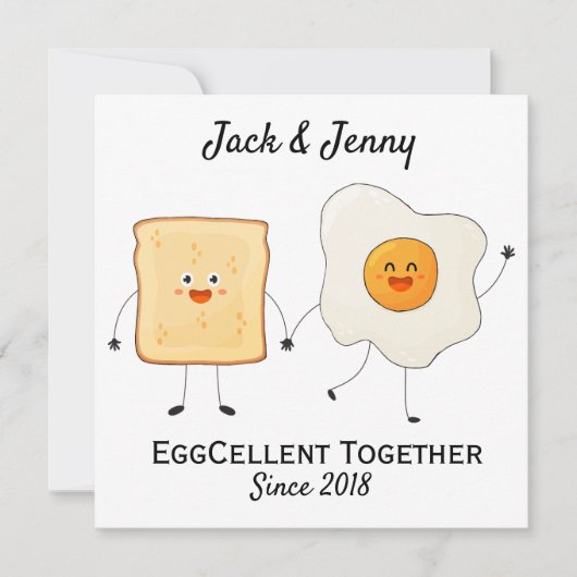 Niedliches Funny Happy Toast Eggcelent (Vorderseite)