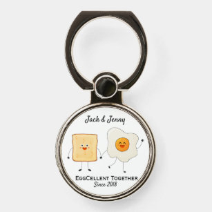 Niedliches Funny Happy Toast Eggcelent Handy Ring