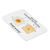 Niedliches Funny Happy Toast Eggcelent Magnet (Rechte Seite)