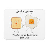 Niedliches Funny Happy Toast Eggcelent Magnet (Horizontal)