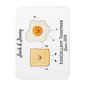 Niedliches Funny Happy Toast Eggcelent Magnet (Vertikal)