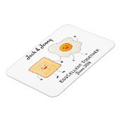 Niedliches Funny Happy Toast Eggcelent Magnet (Linke Seite)