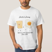 Niedliches Funny Happy Toast Eggcelent T-Shirt (Vorderseite)