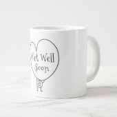 Niedliches Funny Heart Aufgehobener Charakter wird Jumbo-Tasse (Vorderseite Rechts)