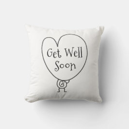 Niedliches Funny Heart Aufgehobener Charakter wird Kissen