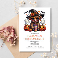 Niedliches Funny Highland Cow Halloween-Party
