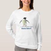 Niedliches Funny Pinguin Tanzgerät T-Shirt (Vorderseite)