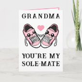 Niedliches Funny Pink Shoe Großmutter Happy Birthd Dankeskarte (Vorderseite)