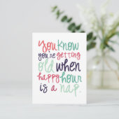 Niedliches Funny Quote Sprichwort Alt Spaß Postkarte (Stehend Vorderseite)