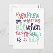 Niedliches Funny Quote Sprichwort Alt Spaß Postkarte (Vorne/Hinten)