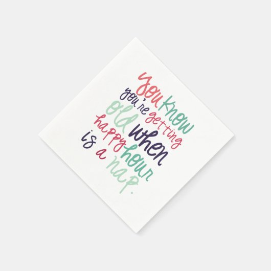 Niedliches Funny Quote Sprichwort Alt Spaß Serviette (Ecke)